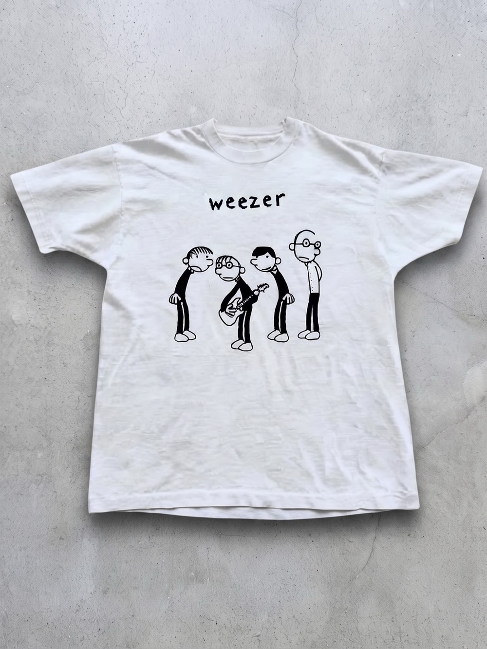 Gildan White Graphic Band Tee